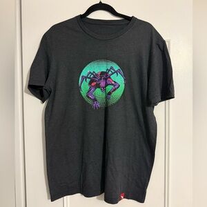 Graphic T-Shirt with Spider Design